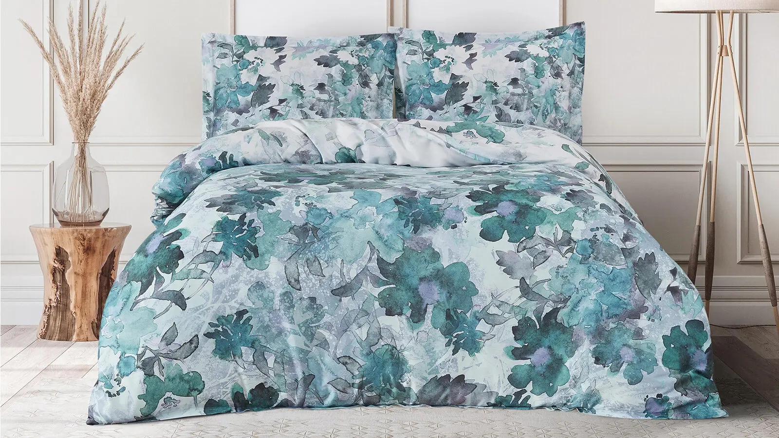 Постельное белье Trend Tencel Pro Green Flowers Askona фото - 1 - большое изображение