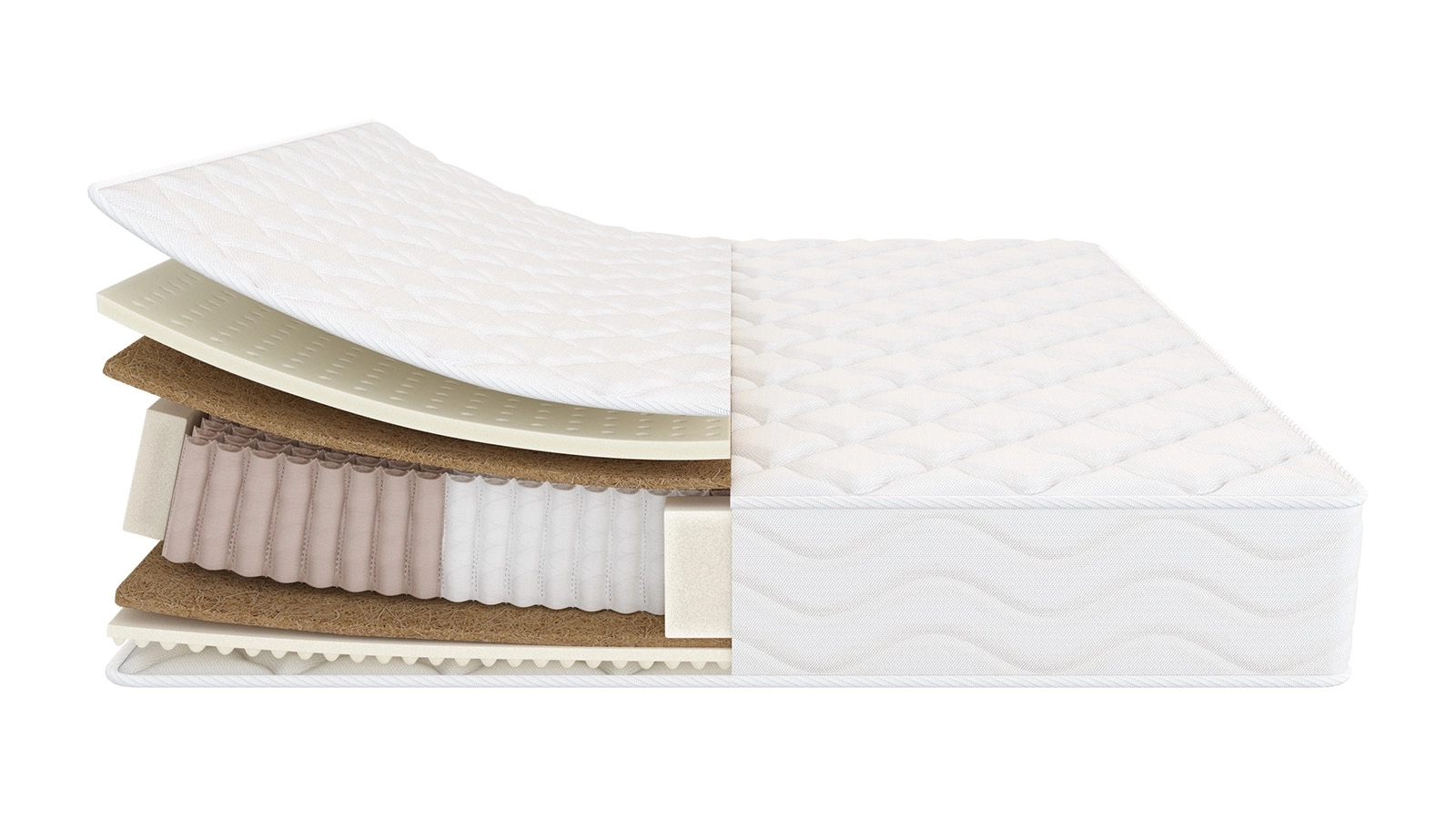 Комплект Матрас Family Mild + Чехол Protect-a-Bed Simple Askona изображение товара - 2 - большое изображение