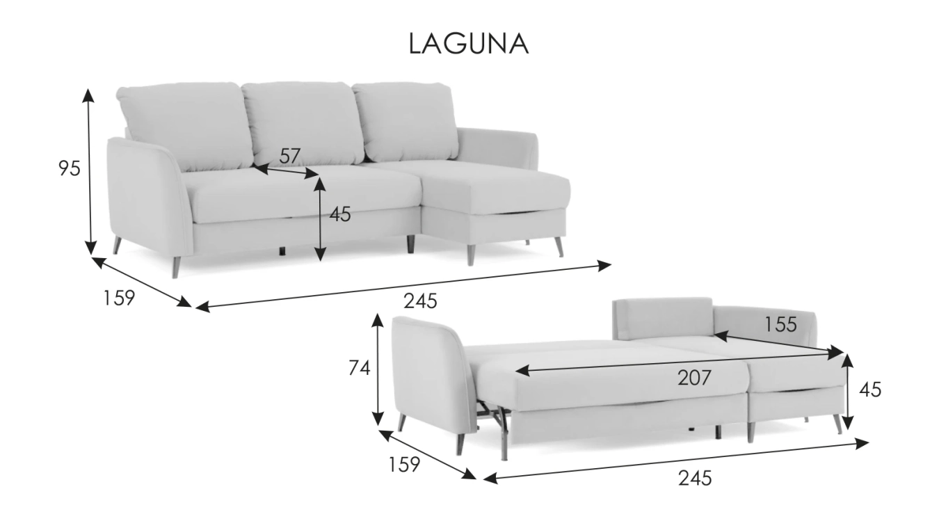 -кровать угловой Laguna - 3 - большое изображение
