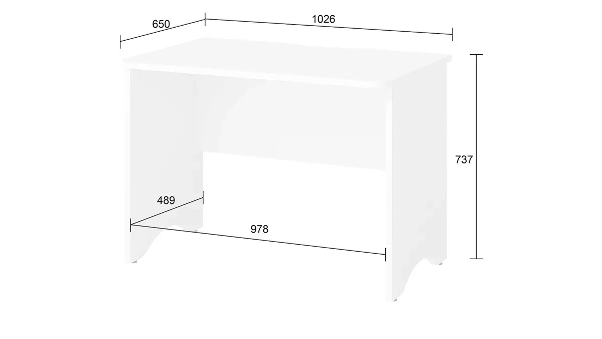 Стол письменный Ricky, цвет Белый Премиум фото - 6 - большое изображение