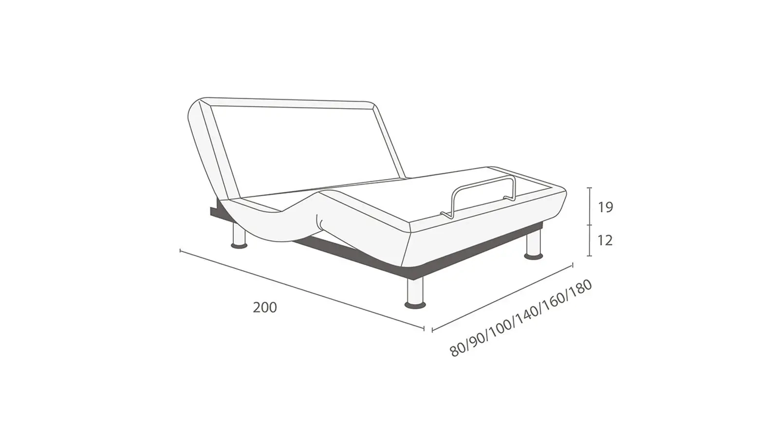 Кровать на пульте управления Ergomotion 450 Dark Grey + матрас Technology Ergo Comfort Askona фотография товара - 3 - большое изображение