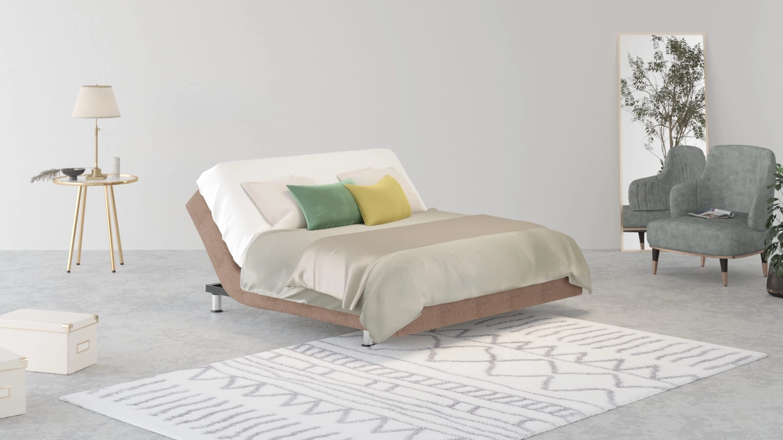 Кровать на пульте управления Ergomotion 450 Beige Askona фотография товара - 3 - большое изображение