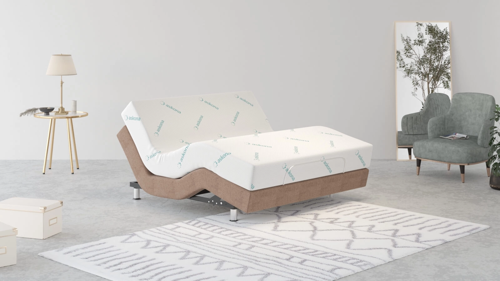 Кровать на пульте управления Ergomotion 450 Beige Askona фотография товара - 2 - большое изображение